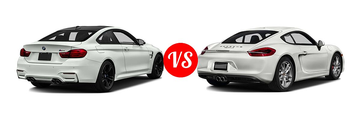 2016 BMW M4 Coupe 2dr Cpe / GTS vs. 2016 Porsche Cayman Coupe GTS / S - Rear Right Comparison