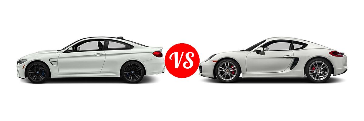 2016 BMW M4 Coupe 2dr Cpe / GTS vs. 2016 Porsche Cayman Coupe GTS / S - Side Comparison