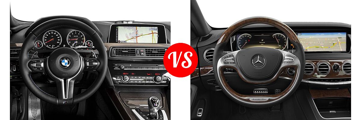 2016 BMW M6 Gran Coupe Sedan 4dr Gran Cpe vs. 2016 Mercedes-Benz S-Class Sedan S 550 - Dashboard Comparison