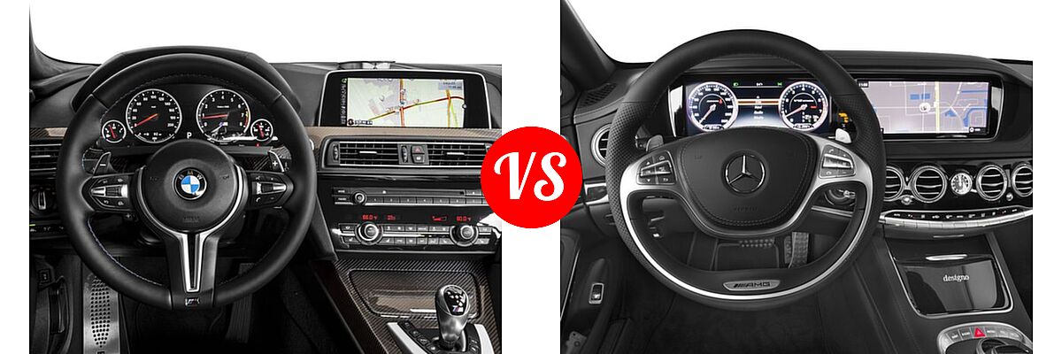 2016 BMW M6 Gran Coupe Sedan 4dr Gran Cpe vs. 2016 Mercedes-Benz S-Class S 65 AMG Sedan AMG S 65 - Dashboard Comparison