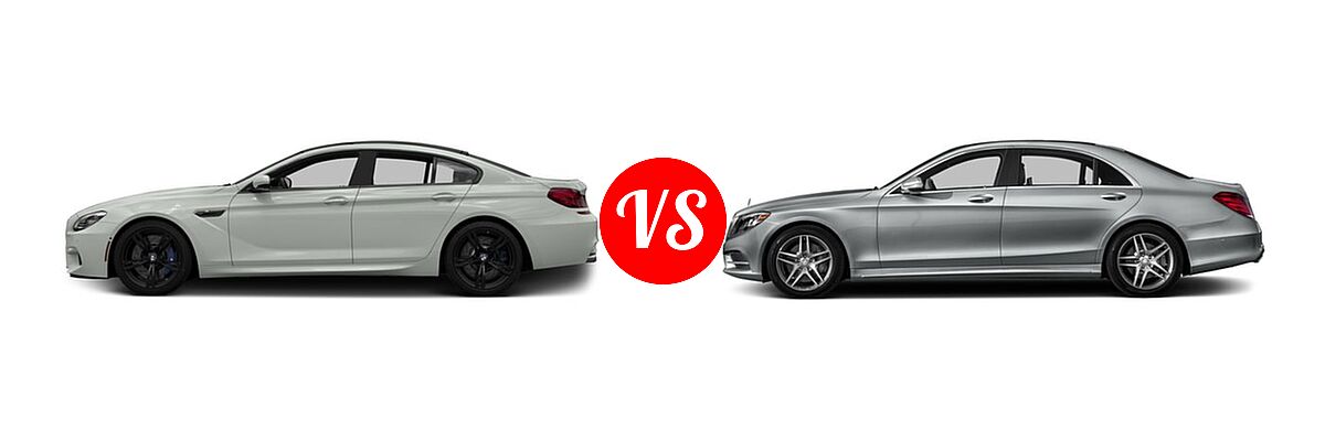 2016 BMW M6 Gran Coupe Sedan 4dr Gran Cpe vs. 2016 Mercedes-Benz S-Class Sedan S 550 - Side Comparison