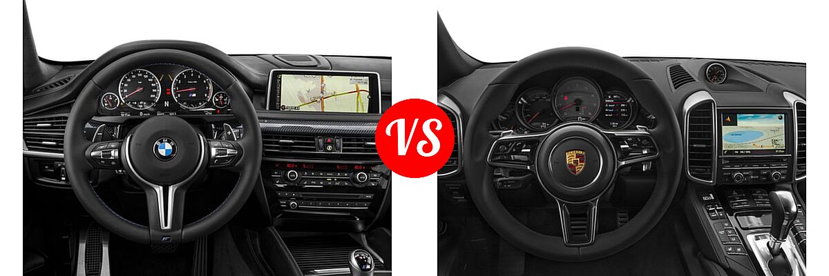2016 BMW X5 M SUV AWD 4dr vs. 2016 Porsche Cayenne SUV S - Dashboard Comparison