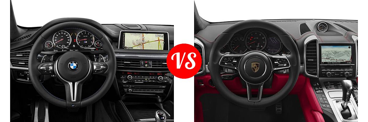 2016 BMW X5 M SUV AWD 4dr vs. 2016 Porsche Cayenne SUV GTS - Dashboard Comparison