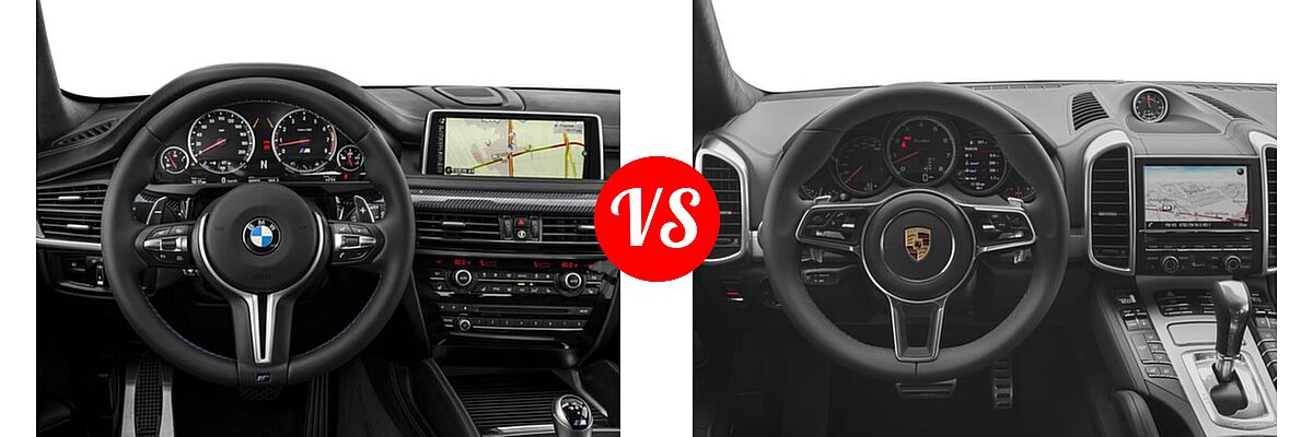 2016 BMW X5 M SUV AWD 4dr vs. 2016 Porsche Cayenne SUV Turbo / Turbo S - Dashboard Comparison