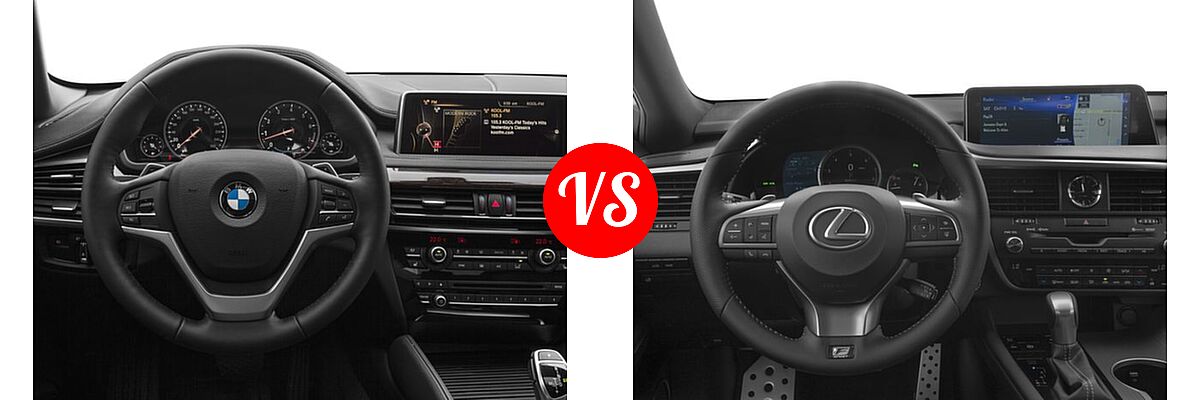 2016 BMW X6 SUV sDrive35i / xDrive35i / xDrive50i vs. 2016 Lexus RX 350 SUV F Sport - Dashboard Comparison
