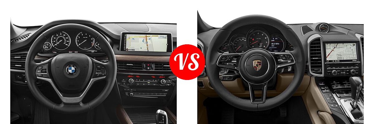 2016 BMW X5 eDrive SUV xDrive40e vs. 2016 Porsche Cayenne SUV Diesel Diesel - Dashboard Comparison