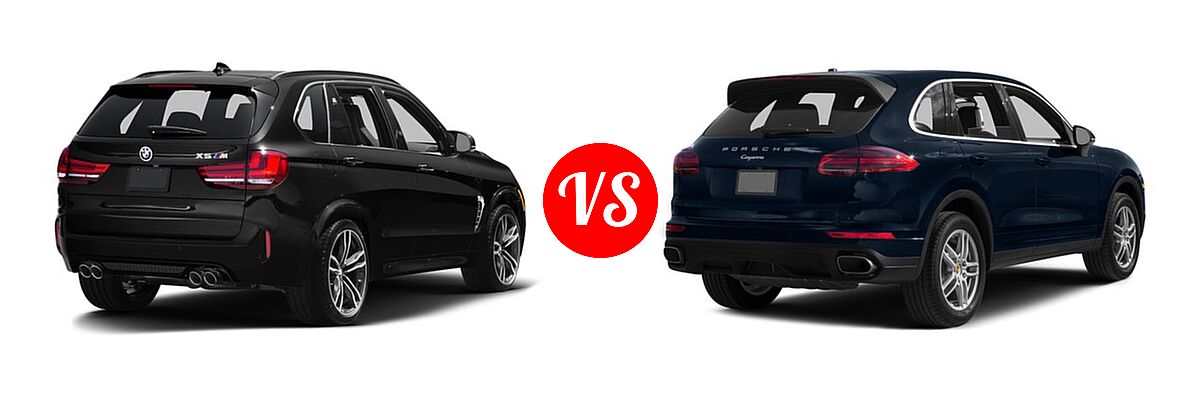 2016 BMW X5 M SUV AWD 4dr vs. 2016 Porsche Cayenne SUV AWD 4dr - Rear Right Comparison