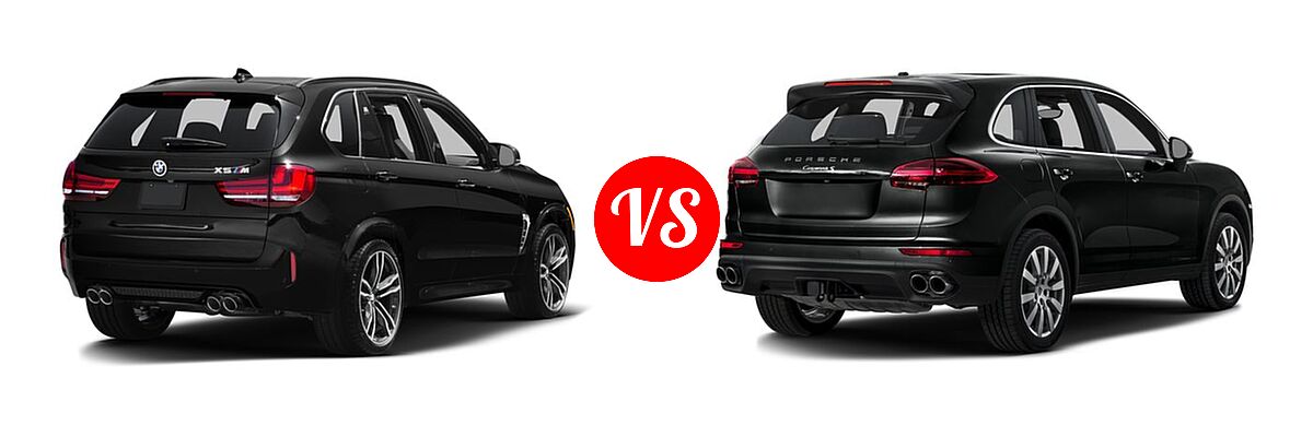 2016 BMW X5 M SUV AWD 4dr vs. 2016 Porsche Cayenne SUV S - Rear Right Comparison