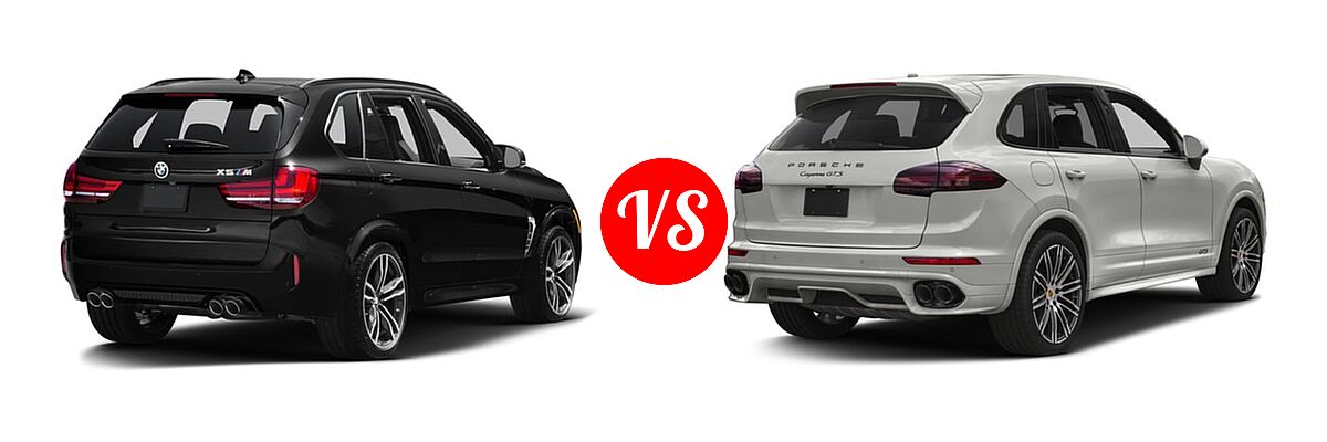 2016 BMW X5 M SUV AWD 4dr vs. 2016 Porsche Cayenne SUV GTS - Rear Right Comparison