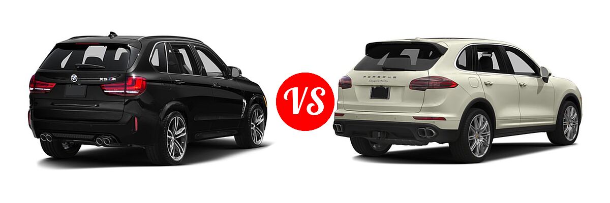 2016 BMW X5 M SUV AWD 4dr vs. 2016 Porsche Cayenne SUV Turbo / Turbo S - Rear Right Comparison
