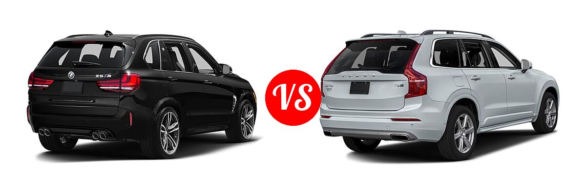 2016 BMW X5 M SUV AWD 4dr vs. 2016 Volvo XC90 SUV Hybrid T8 Inscription / T8 Momentum / T8 R-Design - Rear Right Comparison