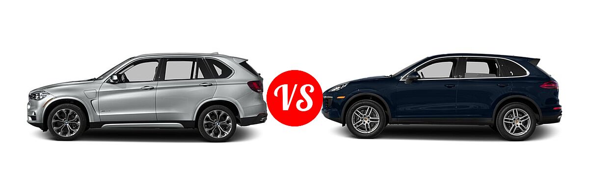 2016 BMW X5 eDrive SUV xDrive40e vs. 2016 Porsche Cayenne SUV Diesel Diesel - Side Comparison