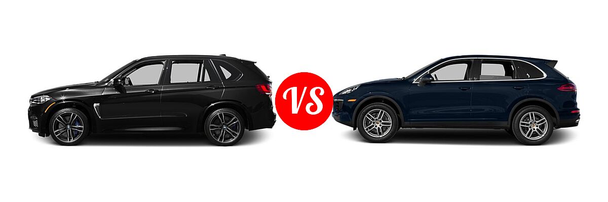 2016 BMW X5 M SUV AWD 4dr vs. 2016 Porsche Cayenne SUV AWD 4dr - Side Comparison