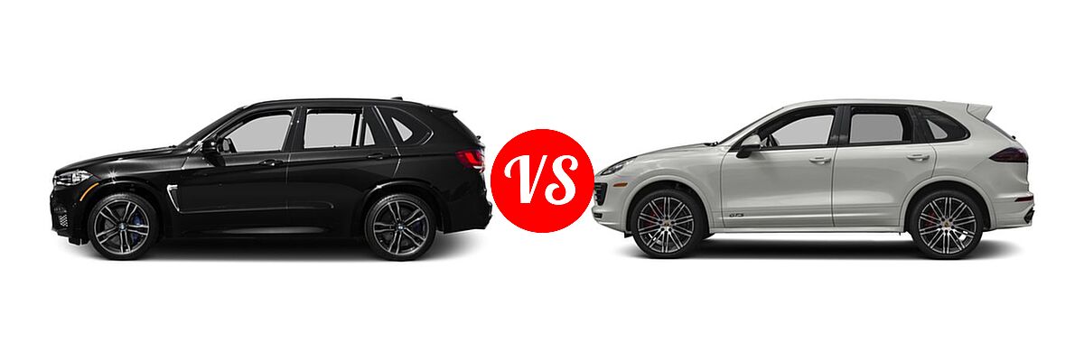 2016 BMW X5 M SUV AWD 4dr vs. 2016 Porsche Cayenne SUV GTS - Side Comparison