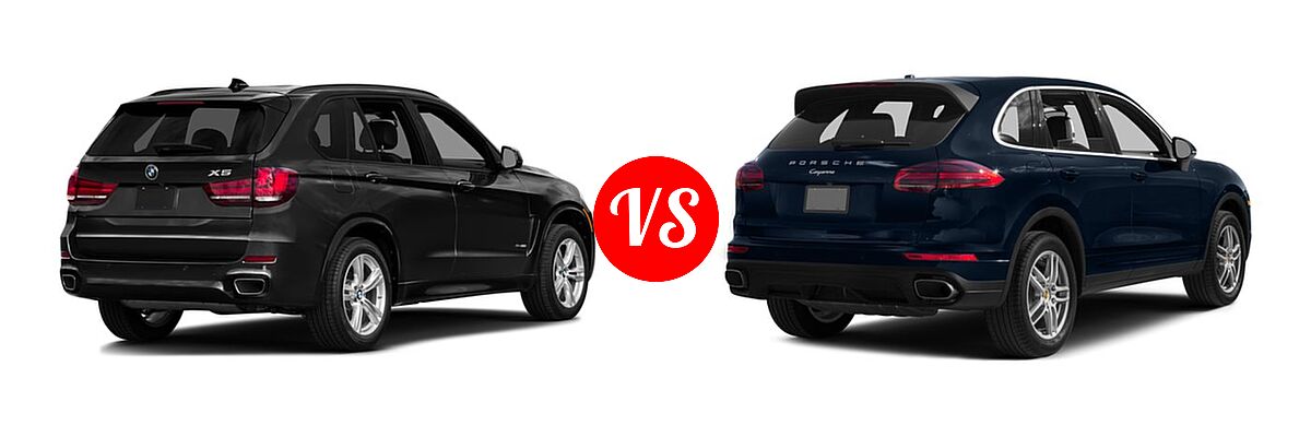 2016 BMW X5 SUV sDrive35i / xDrive35i / xDrive50i vs. 2016 Porsche Cayenne SUV Diesel Diesel - Rear Right Comparison