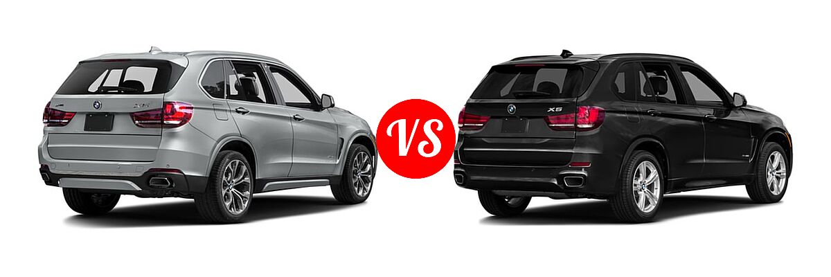2016 BMW X5 eDrive SUV xDrive40e vs. 2016 BMW X5 SUV sDrive35i / xDrive35i / xDrive50i - Rear Right Comparison