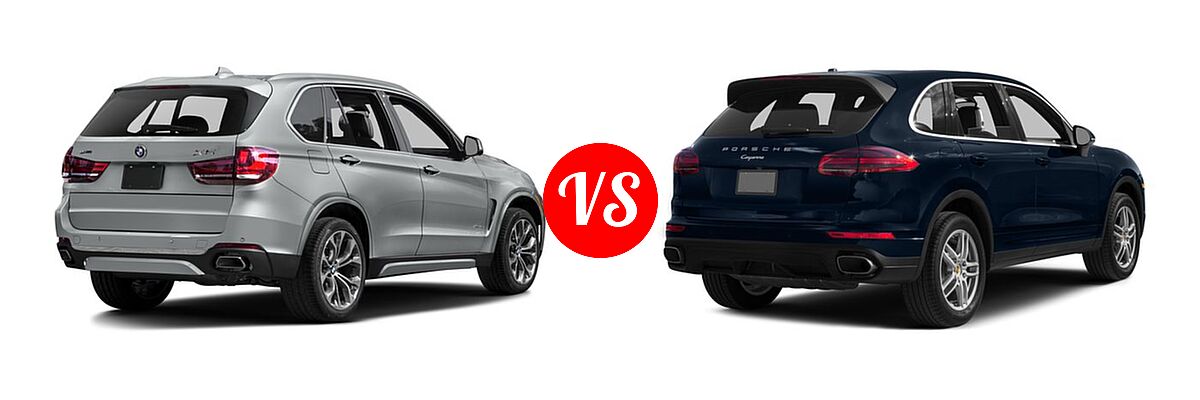 2016 BMW X5 eDrive SUV xDrive40e vs. 2016 Porsche Cayenne SUV Diesel Diesel - Rear Right Comparison