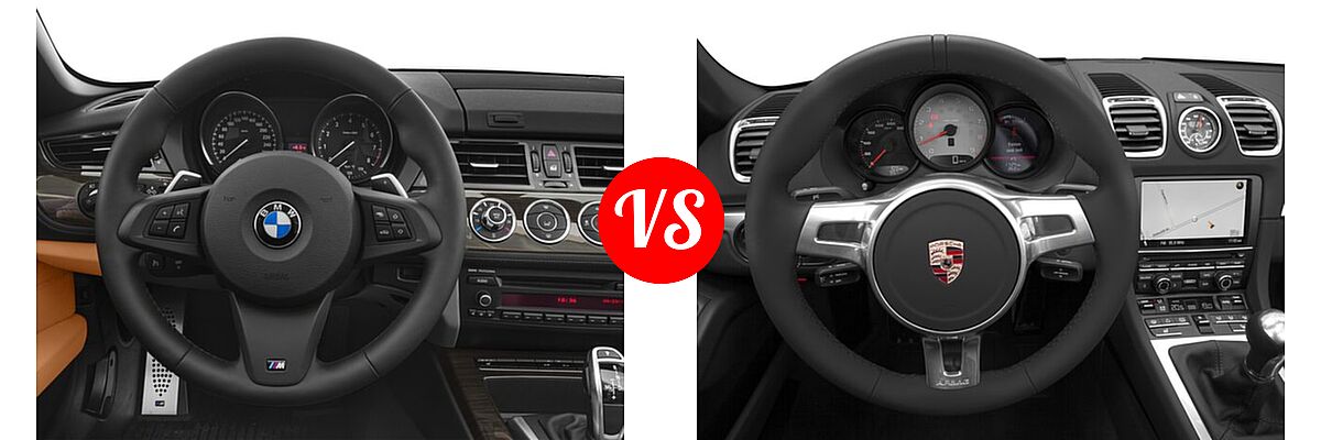 2016 BMW Z4 Convertible sDrive28i / sDrive35i / sDrive35is vs. 2016 Porsche Boxster Convertible GTS / S - Dashboard Comparison