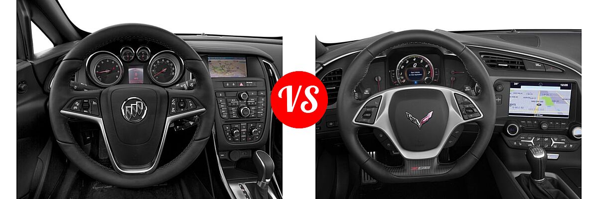 2016 Buick Cascada Convertible Premium vs. 2016 Chevrolet Corvette Z06 Convertible Z06 2LZ - Dashboard Comparison