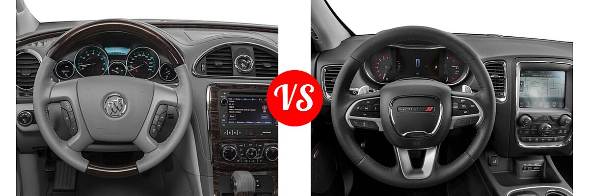 2016 Buick Enclave SUV Convenience / Leather / Premium vs. 2016 Dodge Durango SUV Citadel / Citadel Anodized Platinum - Dashboard Comparison