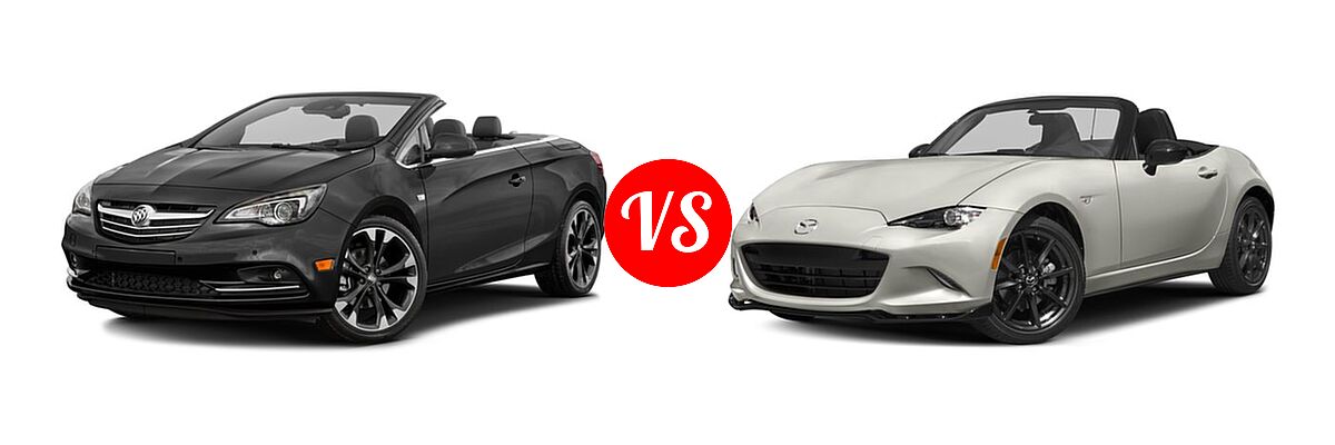 2016 Buick Cascada Convertible Premium vs. 2016 Mazda MX-5 Miata Convertible Club - Front Left Comparison