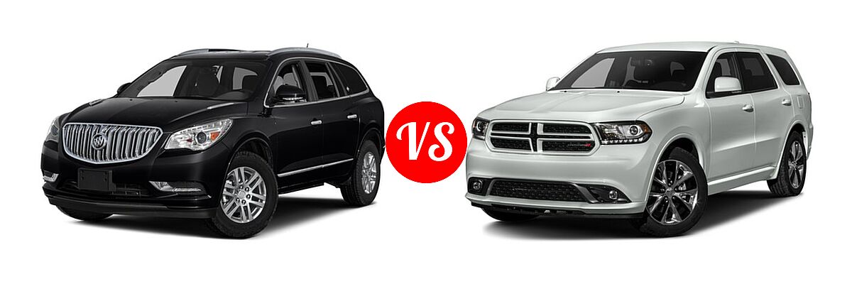 2016 Buick Enclave SUV Convenience / Leather / Premium vs. 2016 Dodge Durango SUV R/T - Front Left Comparison