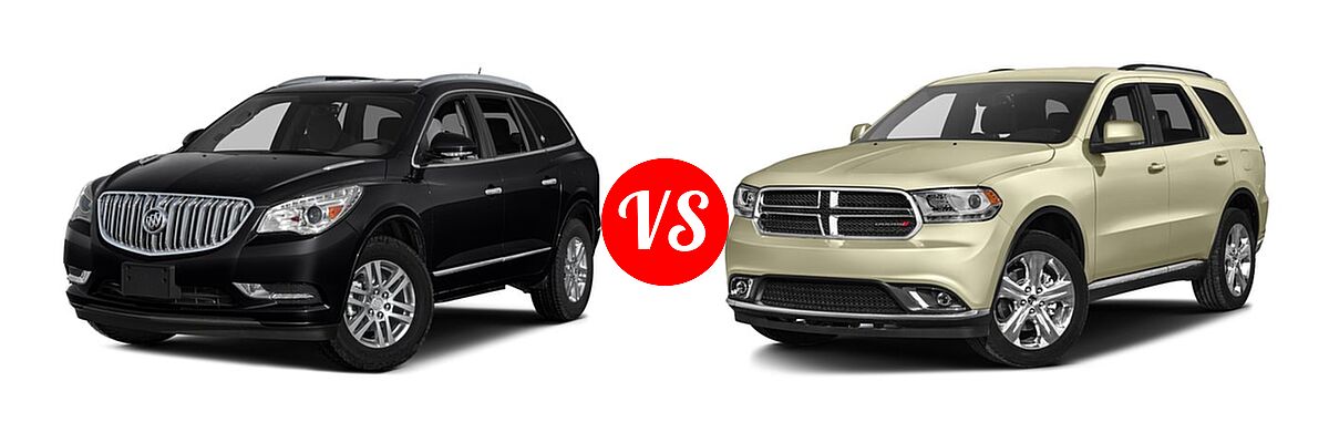 2016 Buick Enclave SUV Convenience / Leather / Premium vs. 2016 Dodge Durango SUV Limited / SXT - Front Left Comparison