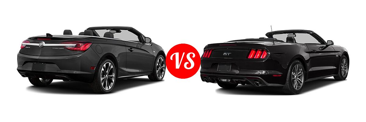 2016 Buick Cascada Convertible Premium vs. 2016 Ford Mustang Convertible GT Premium - Rear Right Comparison