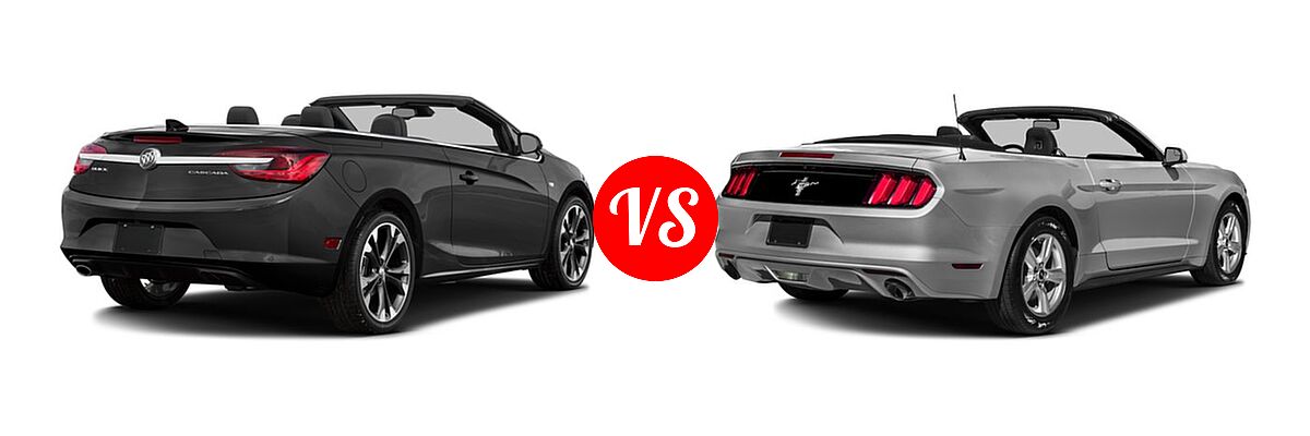 2016 Buick Cascada Convertible Premium vs. 2016 Ford Mustang Convertible EcoBoost Premium / V6 - Rear Right Comparison