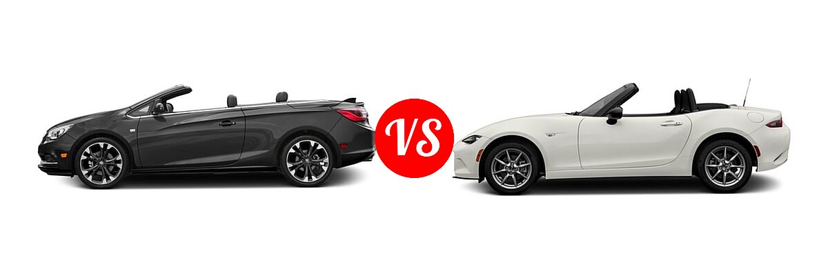 2016 Buick Cascada Convertible Premium vs. 2016 Mazda MX-5 Miata Convertible Sport - Side Comparison
