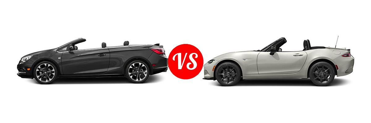 2016 Buick Cascada Convertible Premium vs. 2016 Mazda MX-5 Miata Convertible Club - Side Comparison