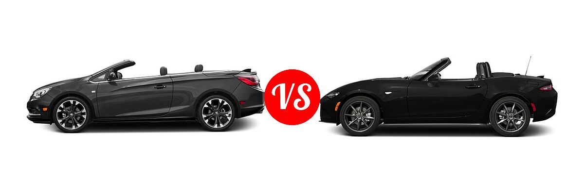 2016 Buick Cascada Convertible Premium vs. 2016 Mazda MX-5 Miata Convertible Grand Touring - Side Comparison
