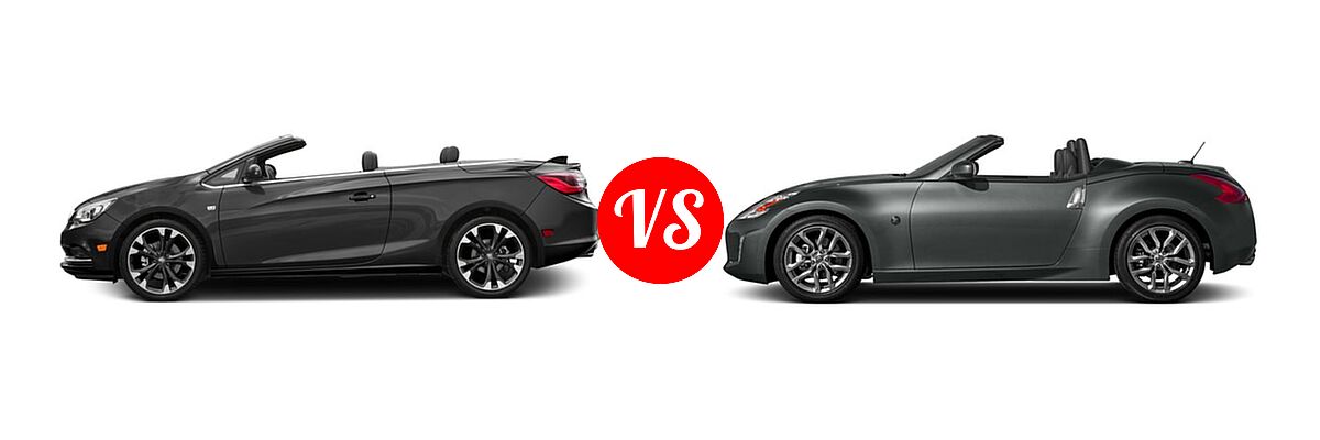 2016 Buick Cascada Convertible Premium vs. 2016 Nissan 370Z Convertible 2dr Roadster Auto / Touring / Touring Sport - Side Comparison