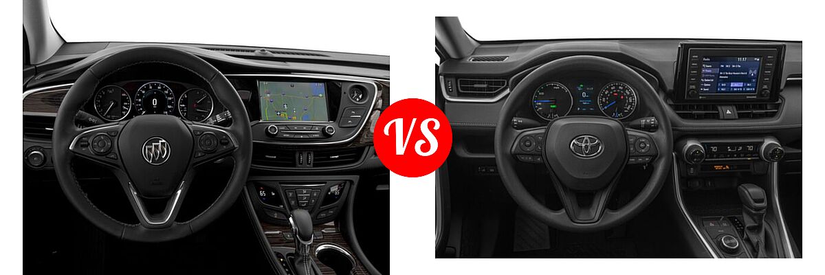 2016 Buick Envision SUV Premium I / Premium II vs. 2019 Toyota RAV4 Hybrid SUV Hybrid  - Dashboard Comparison