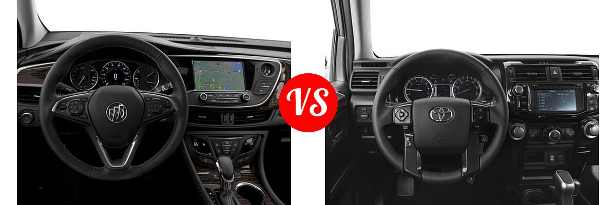 2016 Buick Envision SUV Premium I / Premium II vs. 2016 Toyota 4Runner SUV TRD Pro - Dashboard Comparison
