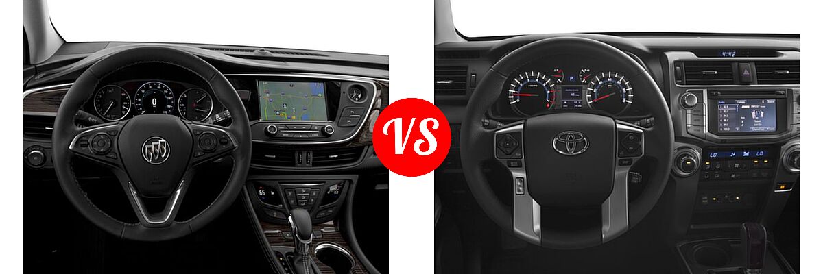 2016 Buick Envision SUV Premium I / Premium II vs. 2016 Toyota 4Runner SUV Limited - Dashboard Comparison
