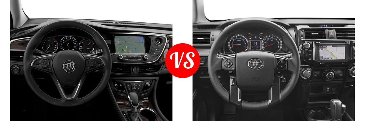 2016 Buick Envision SUV Premium I / Premium II vs. 2016 Toyota 4Runner SUV Trail / Trail Premium - Dashboard Comparison