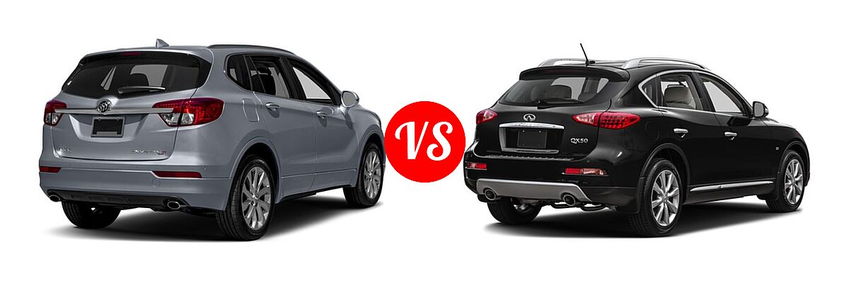 2016 Buick Envision SUV Premium I / Premium II vs. 2016 Infiniti QX50 SUV AWD 4dr / RWD 4dr - Rear Right Comparison
