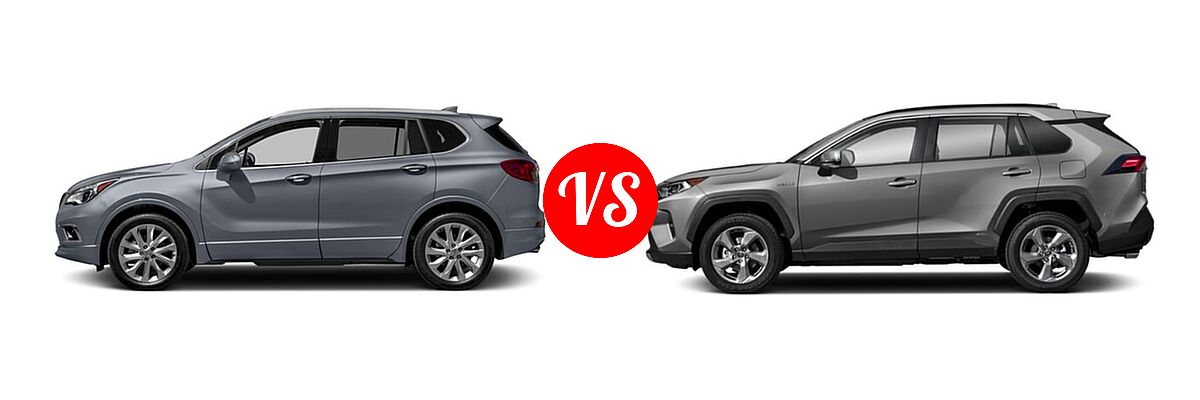 2016 Buick Envision SUV Premium I / Premium II vs. 2019 Toyota RAV4 Hybrid SUV Hybrid  - Side Comparison