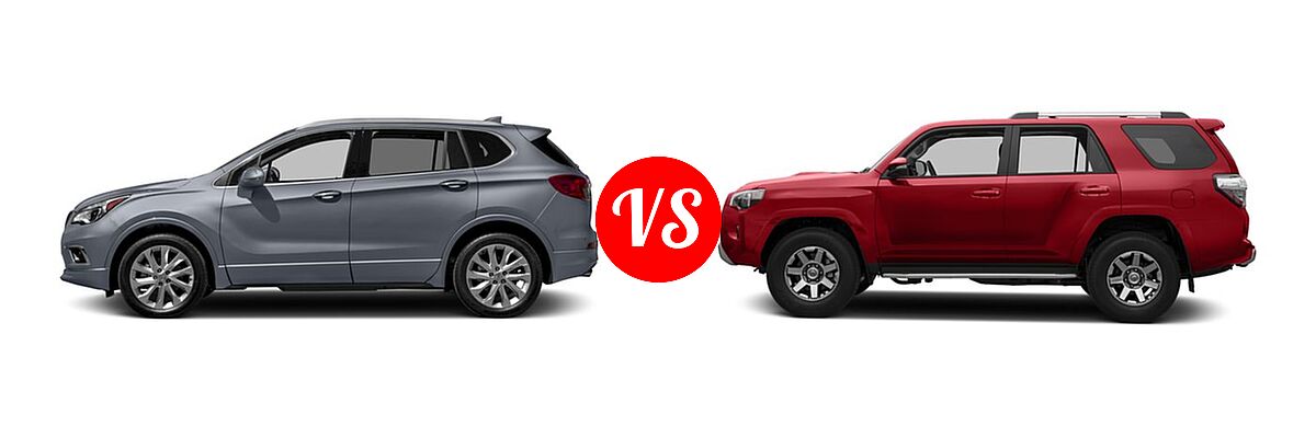 2016 Buick Envision SUV Premium I / Premium II vs. 2016 Toyota 4Runner SUV Trail / Trail Premium - Side Comparison