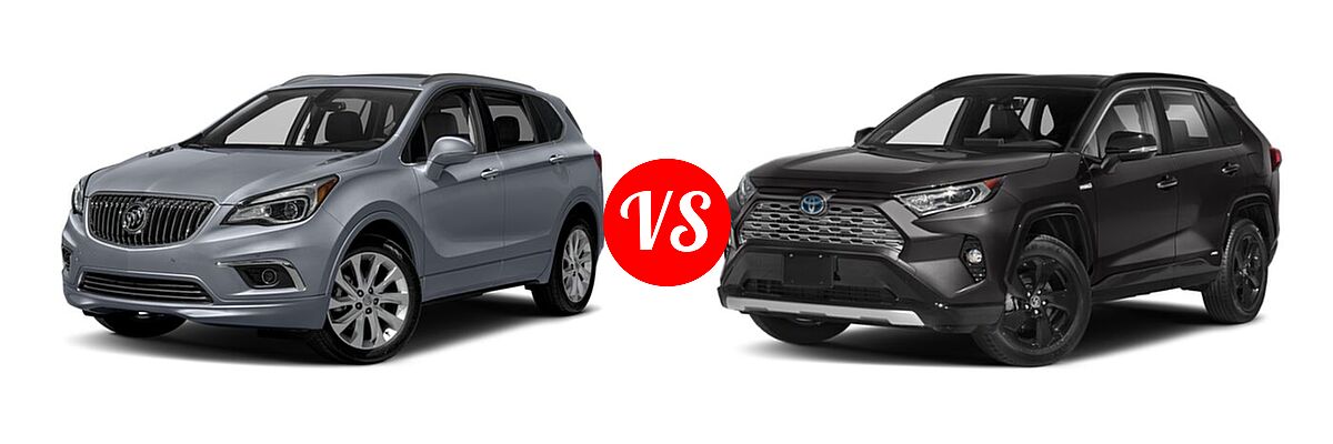 2016 Buick Envision SUV Premium I / Premium II vs. 2019 Toyota RAV4 Hybrid SUV Hybrid  - Front Left Comparison