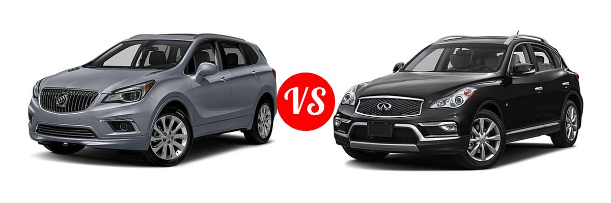 2016 Buick Envision SUV Premium I / Premium II vs. 2016 Infiniti QX50 SUV AWD 4dr / RWD 4dr - Front Left Comparison