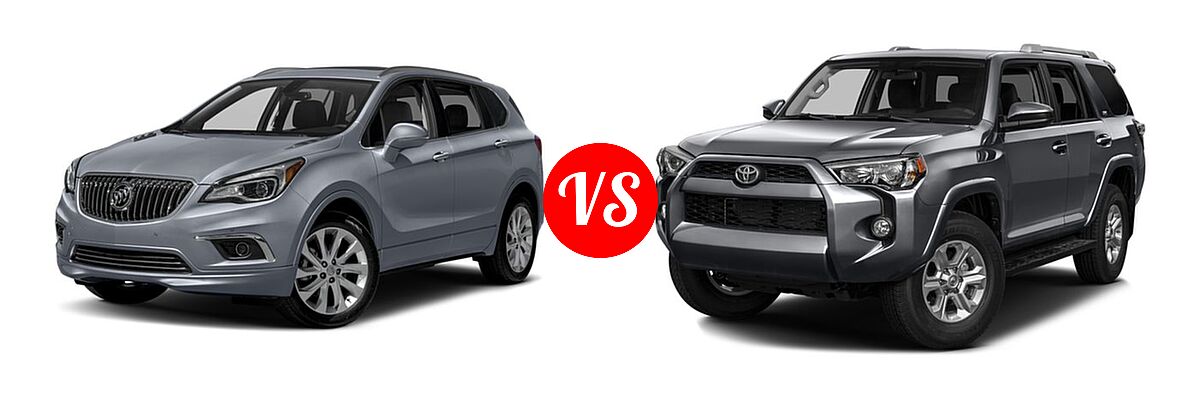 2016 Buick Envision SUV Premium I / Premium II vs. 2016 Toyota 4Runner SUV SR5 / SR5 Premium - Front Left Comparison