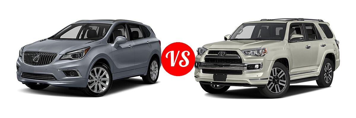 2016 Buick Envision SUV Premium I / Premium II vs. 2016 Toyota 4Runner SUV Limited - Front Left Comparison