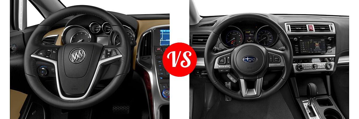 2016 Buick Verano Sedan Leather Group / Premium Turbo Group / Sport Touring vs. 2016 Subaru Legacy Sedan 2.5i Premium - Dashboard Comparison