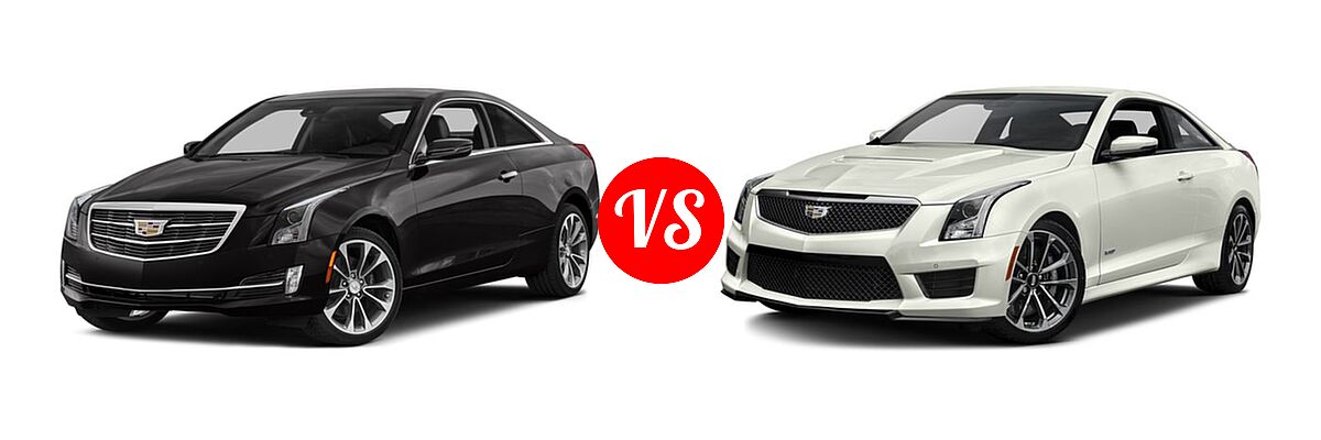 2016 Cadillac ATS Coupe Coupe Luxury Collection AWD / Performance Collection RWD / Premium Collection RWD / Standard RWD vs. 2016 Cadillac ATS-V Coupe 2dr Cpe - Front Left Comparison