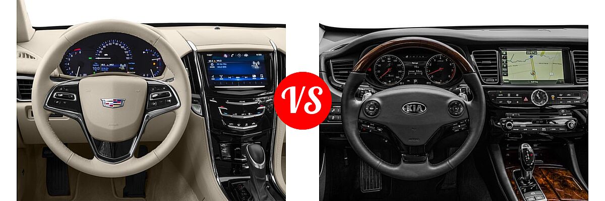 2016 Cadillac ATS Sedan Luxury Collection RWD / Performance Collection RWD / Premium Collection RWD / Standard AWD vs. 2016 Kia K900 Sedan Luxury - Dashboard Comparison