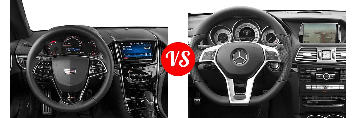 2016 Cadillac ATS-V Coupe 2dr Cpe vs. 2016 Mercedes-Benz E-Class Coupe E 400 - Dashboard Comparison