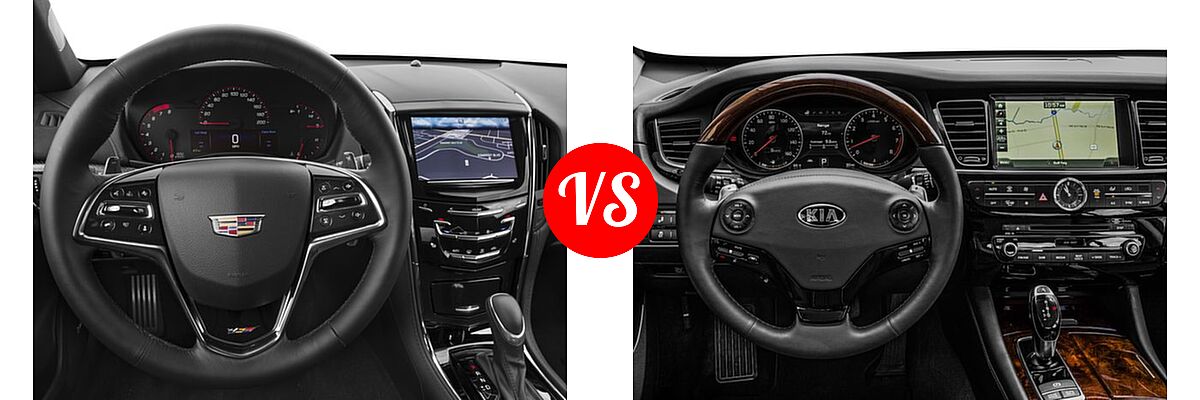 2016 Cadillac ATS-V Sedan 4dr Sdn vs. 2016 Kia K900 Sedan Luxury - Dashboard Comparison
