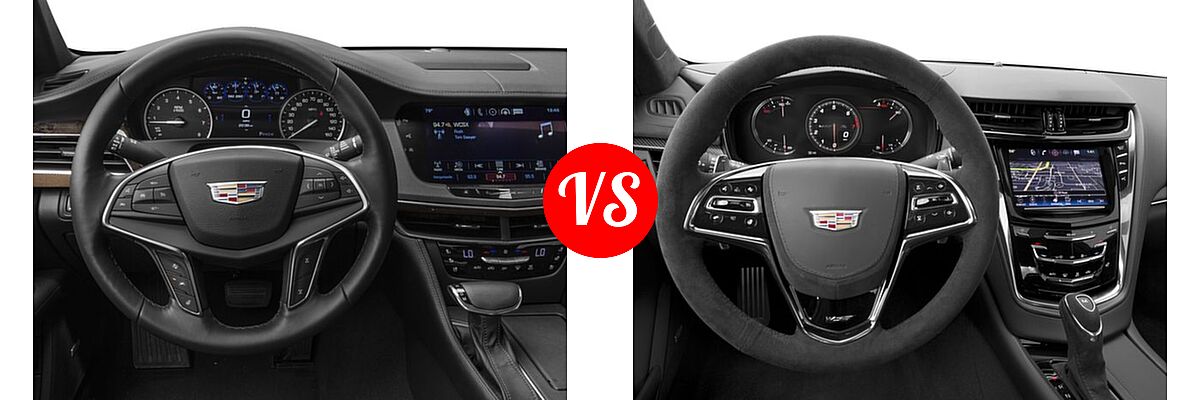 2016 Cadillac CT6 Sedan AWD / Luxury AWD / Platinum AWD / Premium Luxury AWD / RWD vs. 2016 Cadillac CTS-V Sedan 4dr Sdn - Dashboard Comparison